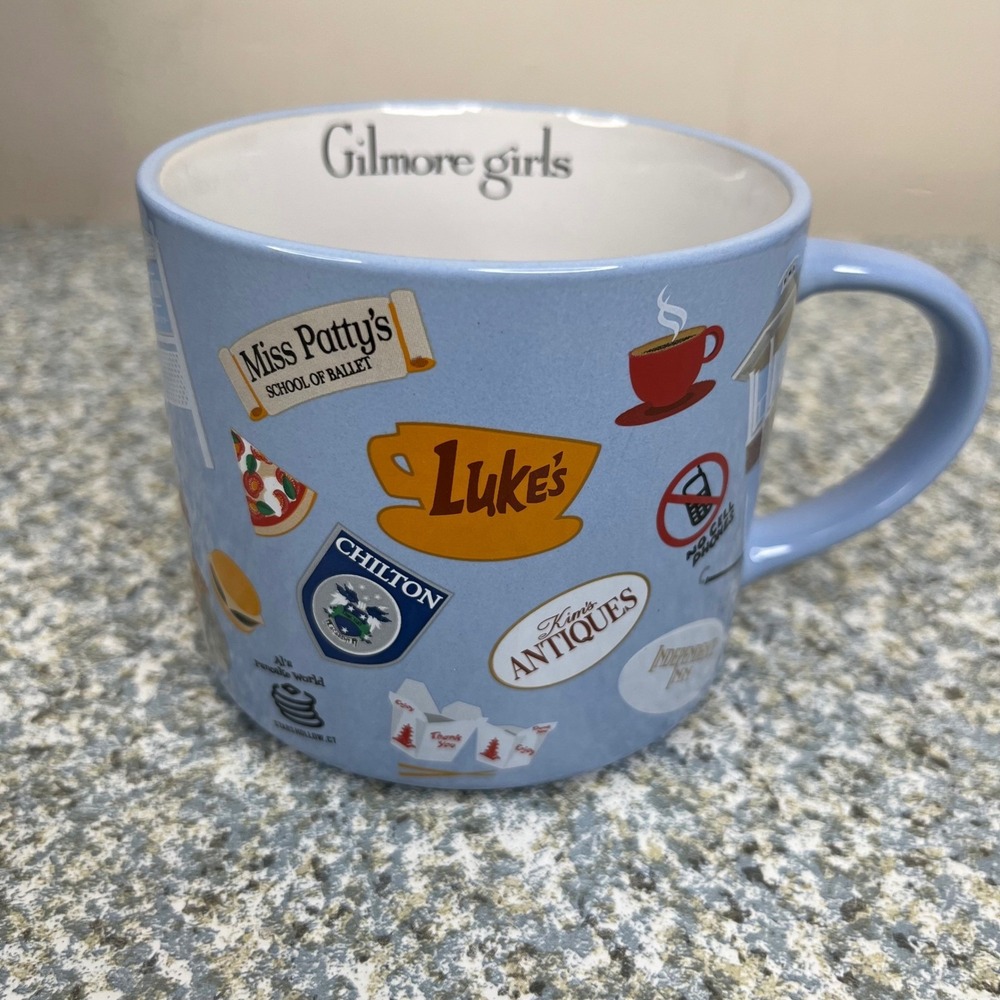 Zak Gilmore Girls Coffee Mug Blue Ceramic Stars Hollow Lukes Diner Chilton 14oz